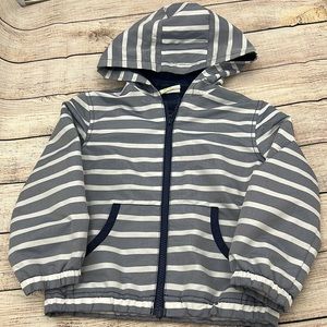 Boys Crazy-8 Blue and White Striped Windbreaker